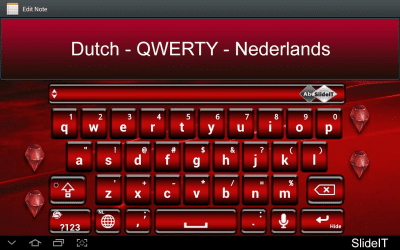 Screenshot of the application SlideIT Dutch QWERTY Pack - #1