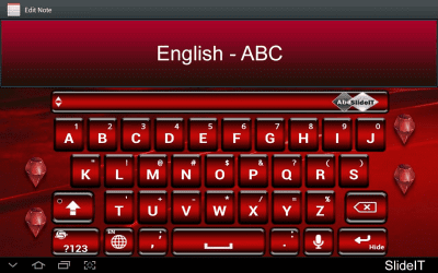 Screenshot of the application SlideIT English - ABC pack - #1