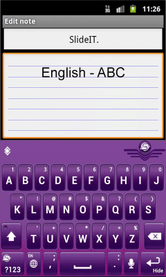 Screenshot of the application SlideIT English - ABC pack - #2