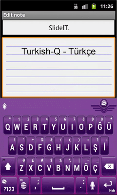 Screenshot of the application SlideIT Turkish-Q Pack - #2