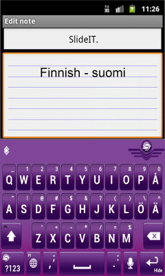 Screenshot of the application SlideIT Finnish Pack - #2