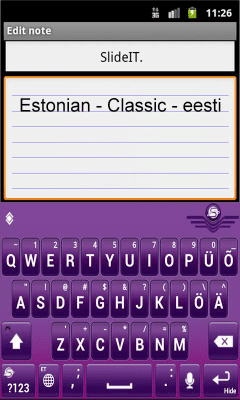 Screenshot of the application SlideIT Estonian Classic Pack - #2