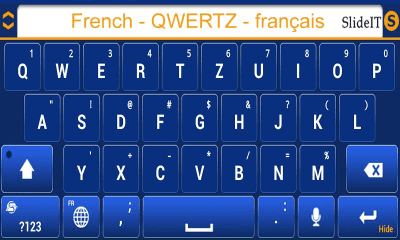 Screenshot of the application SlideIT French QWERTZ Pack - #3