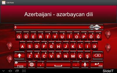 Screenshot of the application SlideIT Azerbaijani Pack - #1