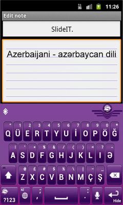 Screenshot of the application SlideIT Azerbaijani Pack - #2
