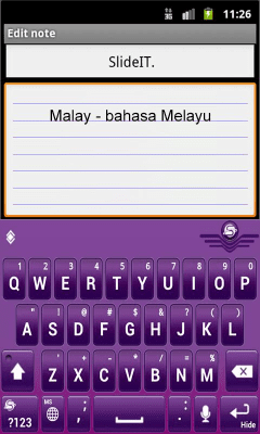 Screenshot of the application SlideIT Malay pack - #2