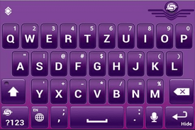 Screenshot of the application SlideIT English QWERTZ Pack - #4