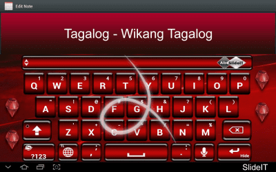 Screenshot of the application SlideIT Tagalog-Filipino pack - #1