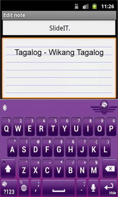 Screenshot of the application SlideIT Tagalog-Filipino pack - #2