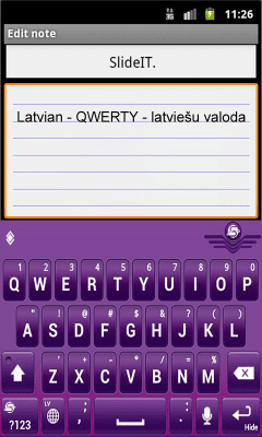 Screenshot of the application SlideIT Latvian Pack - #2