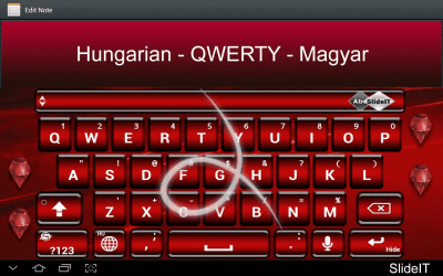 Screenshot of the application SlideIT Hungarian QWERTY Pack - #1