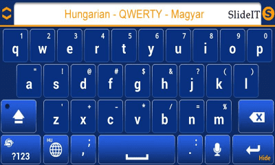 Screenshot of the application SlideIT Hungarian QWERTY Pack - #3