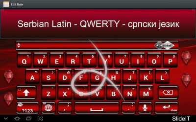 Screenshot of the application SlideIT Serbian Latin QWERTY - #1