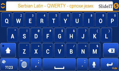 Screenshot of the application SlideIT Serbian Latin QWERTY - #3