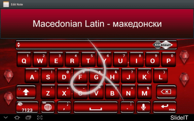 Screenshot of the application SlideIT Macedonian Latin pack - #1