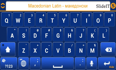 Screenshot of the application SlideIT Macedonian Latin pack - #3