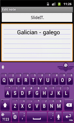 Screenshot of the application SlideIT Galician - galego Pack - #2