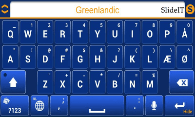 Screenshot of the application SlideIT Greenlandic Pack - #3