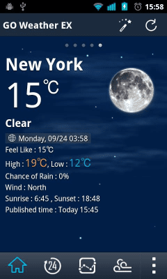 Screenshot of the application Hungary Language GOWeatherEX - #3