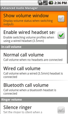 Screenshot of the application Volume Manager - #1