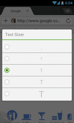 Screenshot of the application Dolphin: Text Sizer - #2
