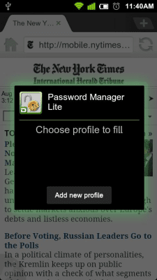Screenshot of the application Dolphin Password Manager Lite - #2