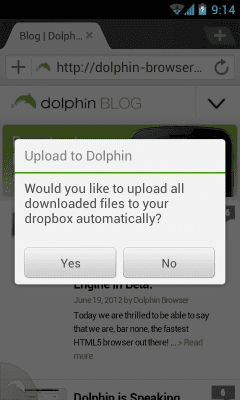 Screenshot of the application Dolphin: Dropbox Add-on - #2