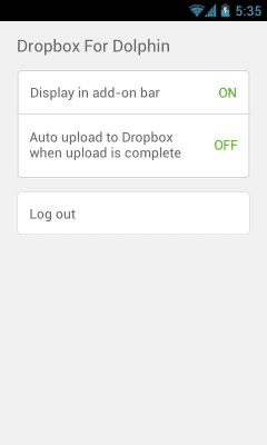 Screenshot of the application Dolphin: Dropbox Add-on - #3