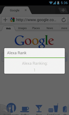 Screenshot of the application Dolphin Alexa Rank - #2
