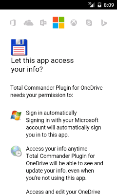 Screenshot of the application Totalcmd Plugin for OneDrive - #1