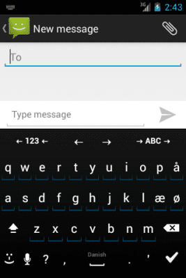 Screenshot of the application Danish for AnySoftKeyboard - #1