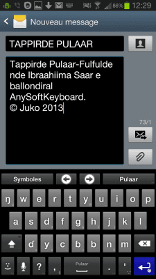 Screenshot of the application Fulah Language Pack - #1