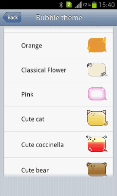 Screenshot of the application Messaging+ 6/7 Emoji Plugin - #4