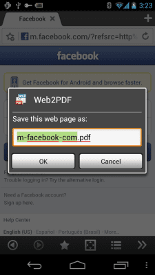 Screenshot of the application Boat Web2PDF Add-on - #2