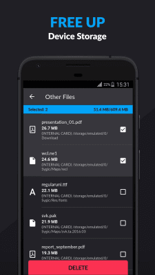 Screenshot of the application SD Card Cleaner - #5