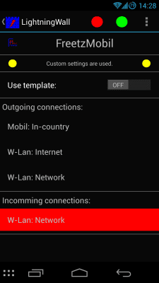 Screenshot of the application LightningWall - #3