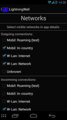 Screenshot of the application LightningWall - #7