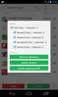 Screenshot of the application APK manager - #2