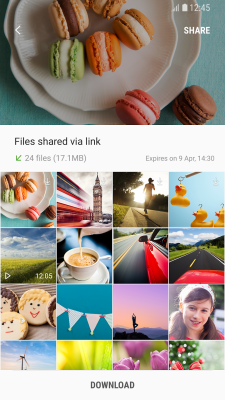 Screenshot of the application Samsung Link Sharing - #3