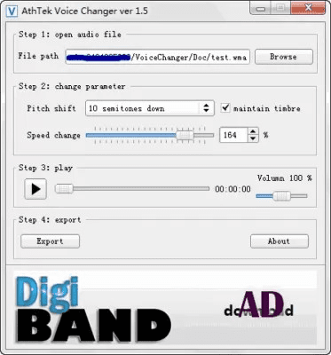 Screenshot of the application DigiBandApp Free Voice Changer - #1