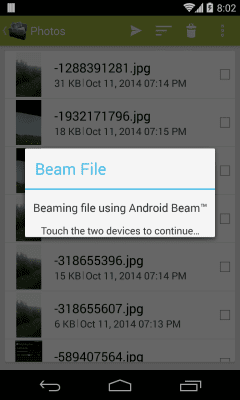 Screenshot of the application NFC File Transfer - #5
