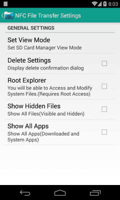 Screenshot of the application NFC File Transfer - #8