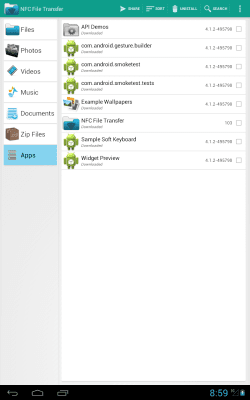 Screenshot of the application NFC File Transfer - #12