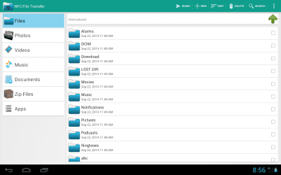 Screenshot of the application NFC File Transfer - #13