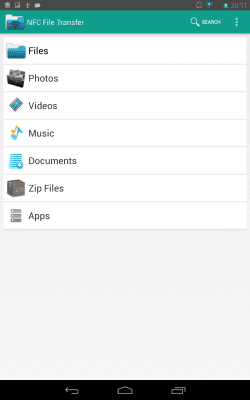 Screenshot of the application NFC File Transfer - #15
