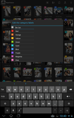 Screenshot of the application RawVisionDemo - #7