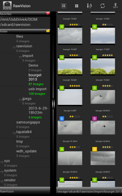 Screenshot of the application RawVisionDemo - #9