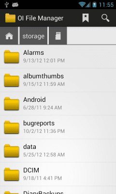 Screenshot of the application OI File Manager - #1