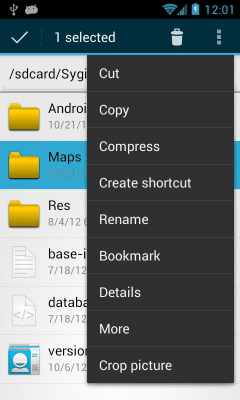 Screenshot of the application OI File Manager - #2