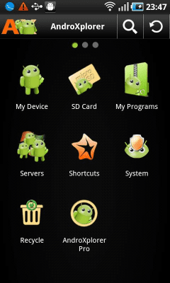 Screenshot of the application AndroXplorer - #1